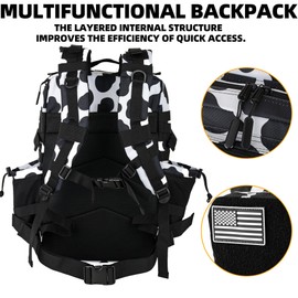 KXBUNQD Military Tactical Backpack - 45L Molle Assault Pack for 3-Day Survival, Gym, Hunting, and Daily Use - Versatile Military Backpack & Trekking Day Pack