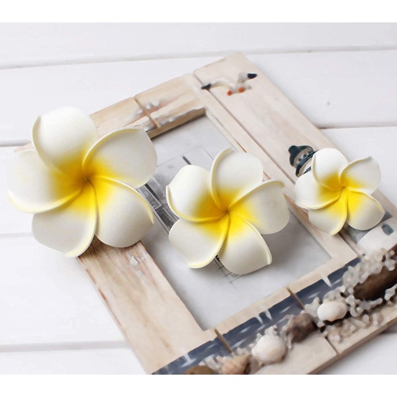 Plumeria Artificial Flowers Only Handmade DIY Supplies Decoration Accessories 4cm