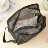 1PC Black Mesh Shower Caddy Toiletry Bag, Dorm Room Portable