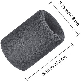 GLURIZ Muñequeras de Sudor, 12 Piezas Muñequeras Deportivas, Muequera para El Sudor Cinturón Elástico, Pulseras de Tela de Rizo de Algodón, Muñequeras de Sudor