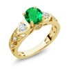 Gem Stone King 18K Yellow Gold Plated Silver Round 6MM