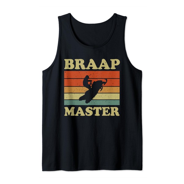 Retro Braap Master Funny Snowmobiling Apparel Sled Lover Tank Top