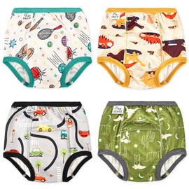 Max Shape Potty Training Underwear for Boys,Washable Baby Boy Toilet Training Pants Training Underwear Fit 4 Pack Cowboy 5T