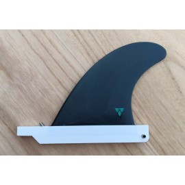 Futures FCS II or Futures to longboard fin box adapter - white or black - Black, Futures - Longboard (Fins Unlimited)