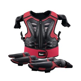 StarknightMT Kids Motorcycle Armor Suit Dirt Bike Gear Riding Protective Chest Spine Back Protector Shoulder Arm Elbow Knee Protector Pads for Cycling Skateboard,Skiing,Skating,Off-Road