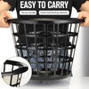 Uiifan Plastic Round Laundry Baskets with Easy Carry Handles, Black,