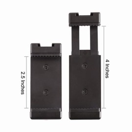 Vidpro CL-2 Tripod Mountable Smart Phone Clamp Cradle with Cold Shoe Mount. 1/4-20 Socket Attaches to Tripods, Monopods, Spring Clamp Accepts Phones up to 4 Inches Wide. Mount Lights, Microphones.