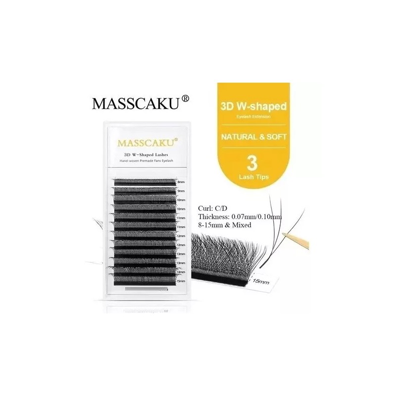 Masscaku Paquete De Extensiones De Pestañas Masscaku 3d Clover Fan