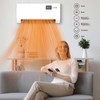 Electric Wall Mounted Heater with Remote Control, 24H Timer, ECO