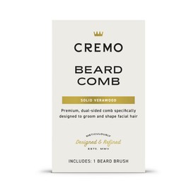 Cremo Beard Accessories, Dual-Sided Beard Comb Made from Verawood - Shape, Style And Groom Any Length Facial Hair