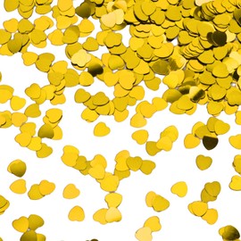 30g Confetti Red Heart Shape Table Confetti, 1100Pcs Metallic Glitter Foil Hearts Confetti, Sequins Love Heart Confetti Table Decorations for Wedding Engagement Valentines Bridal Shower