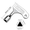 sourcing map Electrical Cabinet Key 60mm Length Zinc Alloy Elevator