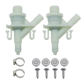Runfider 2PCS 385311641 RV Toilet Water Valve Kit Fit for Dometic and Sealand 300, 301, 310, 311, 320, 321 Series Pedal-Flush Toilets Camper Trailer RV Toilet