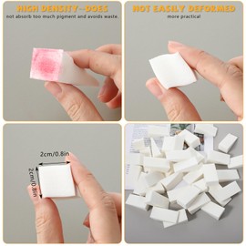 40 Pcs Triangle Nail Sponges for Ombre, Soft Nail Art Sponge, Ombre Nail Polish Sponge for Color Fade Manicure DIY Nail Art Tools(White)