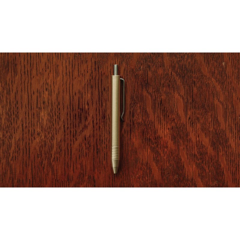 BIG IDEA DESIGN Mini Click Pen Solid Brass (Yellow Tone)