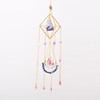 Crystal Suncatcher Blue Lazurite, Gold Sun Catcher Hanging Decor, Birthday