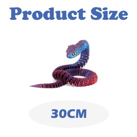 GETFACAI 3 PCS 3D Printed Snake, 3D Snake, 3D Printed Animals, 3D Animals, 3D Printed Toys, Realistic 3D Printed Snake Fidget Toy, Flexible Snake Toy for Adults Kids Home Office Desk Decoration