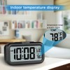 Peakeep Night Light Digital Alarm Clock Battery Operated with Indoor