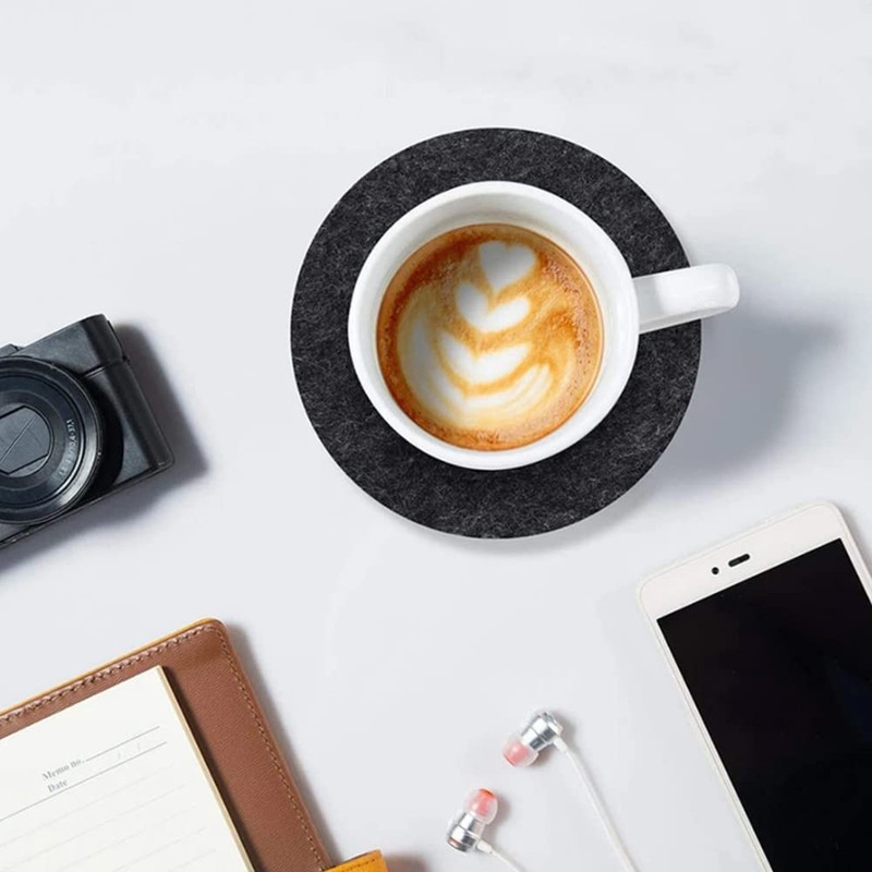 Pack of 20 round felt coasters, felt coasters for glasses,