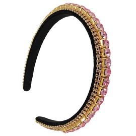 scicent Bridal Hair Accessories for Women Embellished Crystal Hair Band for Daily Wearing Bling Rhinestone Headband for Girls Fashion Party Hair Hoops Elegant Non-Slip Head Band for Ladies - 28821