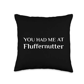 You Had Me At Fluffernutter Funny Massachusetts Food Fan Throw Pillow