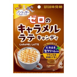 UHA Mikakuto Zero Caramel Latte Candy, 2.8 oz (81 g) x 6 Bags
