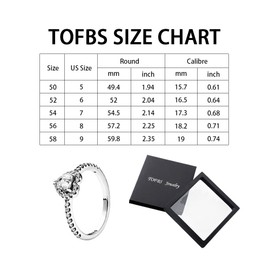 TOFBS Elevated Heart Rings 925 Sterling Silver Cubic Zirconia Ring Statement Friendship Rings Promise Rings Engagement Ring Wedding Rings Jewellery Gift for Women, Sterling Silver, No Gemstone