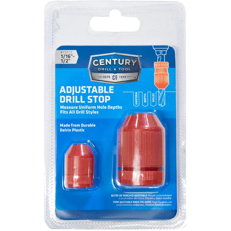 Century Drill & Tool 73512 Adjustable Drill Stop, 2 Piece