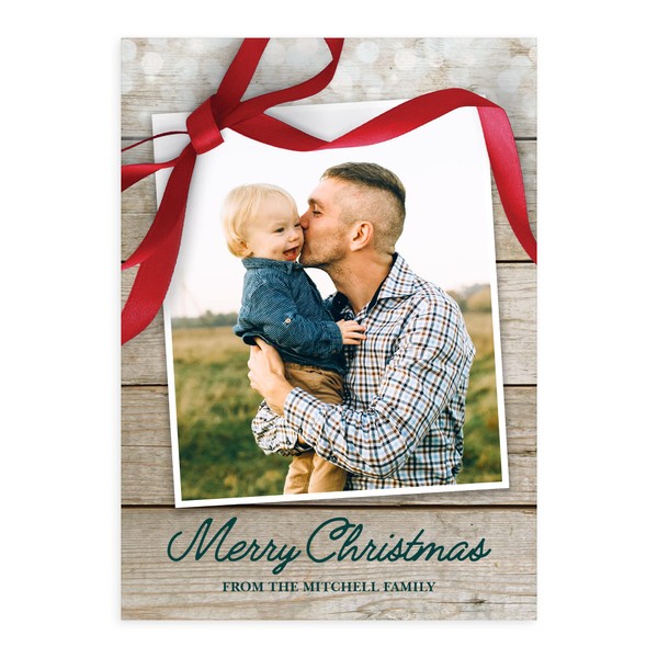 Let's Make Memories Personalized Photo Christmas Cards with Envelopes -