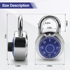 Combination Padlock,Lock for Gym and School Lockers Safe,Blue Turntable,Mini Combination