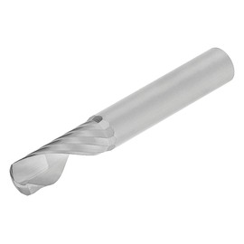 Micro 100 SFA-187-45 Square End Mill - Upcut, 3/16" Cutter Dia, 5/8" LOC, 1 Fl, 1/4" Shank Dia, 2" OAL, Uncoated