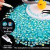 BELLEBOOST 1500pcs 6mm Resin Rhinestones Bulk, Transparent Lake Blue AB