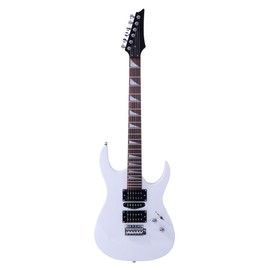 Lykos Professional Electric Guitar Guitar Bag Strap Pick Tremolo Bar Link Cable Set (White)