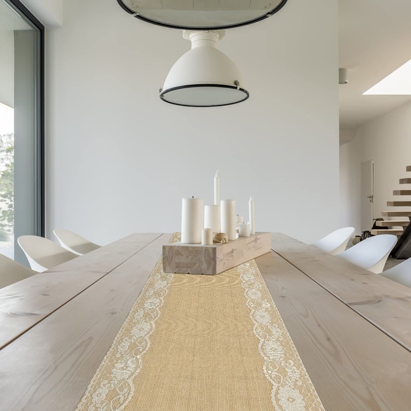 Jute Table Runner 30 x 275 cm Natural Hessian Table