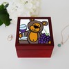 CafePress Wine Teddy Bear Memory Keepsake Jewelry Box, 5"x5"x3.75"