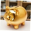 HONITANO Ceramic Piggy Bank Cute Pig-Shaped Money Box for Home