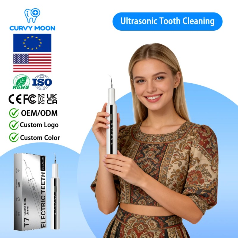 CURVY MOON Home Use Dental Calculus Remover Electric Waterproof Vibration
