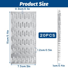 LOYORTY 20PCS Truss Plates, 3x6 Inch Pronged Truss Mending Plates, Repair Tie Plate Bracket with 9mm Nail Teeth for Wood Stud Roof Truss Timber