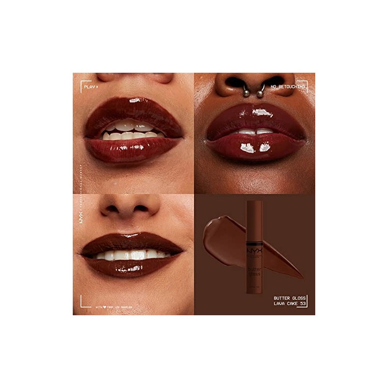 NYX Professional Makeup Butter Gloss, Lip Gloss, Shade: Lava Cake