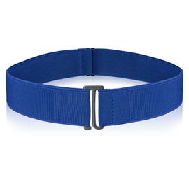 cobee Women Invisible Belts, Women Stretch Belt Adjustable Elastic Belt with Flat Buckle No Show Waist Belts for Jeans Pants Dresses (Blue)