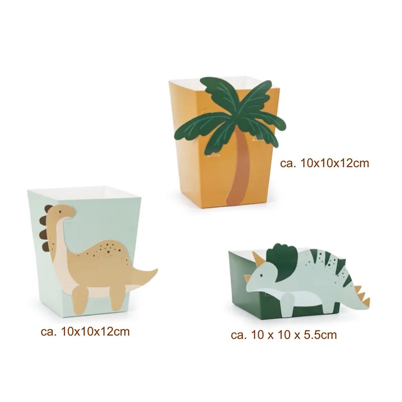 Libetui Set of 6 Snack Boxes Dino Dinosaur Snack Box