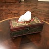 Allgala Antique Wooden Tissue Box Holder