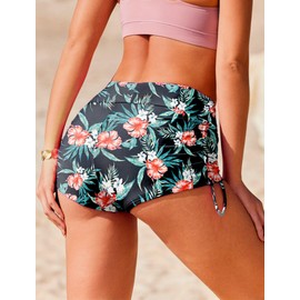 AI'MAGE Swimming Shorts Women's Swimming Trunks Short Shorts Quick Drying Board Shorts Bikini Hot Pants Tummy Control Swimming Shorts Swimwear S-XXL, Flowers 2