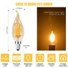 Qualilux Dusk to Dawn Candelabra LED Bulbs CA11, Vintage Full