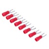 Eujgoov 100Pcs Red Fork Terminals, AWG 22-16, Heat Shrink, Marine