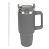 40oz Stainless Steel Vacuum Insulation Water Mug with Handle Straw