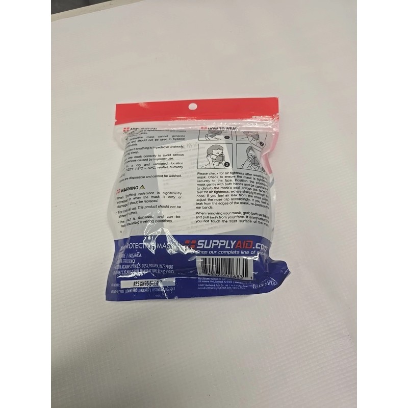 kn95 SupplyAID 5-Pack KN95 Protective Face CE/ECM Certified GB2626 Standard