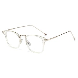 Cyxus TR90+Metal Blue Light Glasses Women Men Square Large Frame Computer Fashion Anti Glare 8235