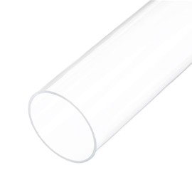 Rebower 14" Clear Plastic Rigid Pipe 56mm x 60mm(2 3/16" x 2.375") Acrylic Tube Round Polycarbonate Tubing, [for Plumbing, Hydraulics, Aquarium, DIY]