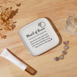 Titanape Bridesmaid Gifts Maid of Honor Gifts Trinket Dish，Wedding Gifts for Maid of Honor Bachelorette Gifts Bridesmaid Proposal Gifts Bridal Shower for Bridesmaid